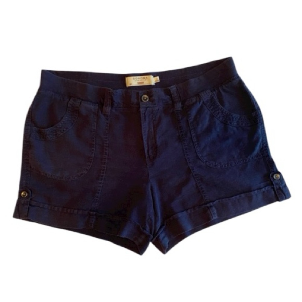 Sonoma Linen Blend Navy‎ Shorts 
Size 16
